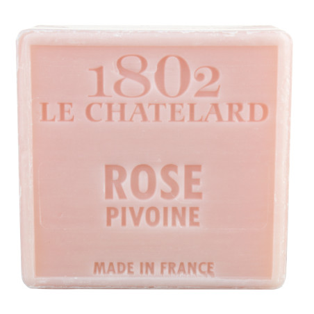 Mydło marsylskie Róża Piwonia 100g Le Chatelard 1802