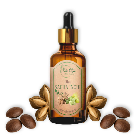 Olej Sacha Inchi BIO nierafinowany 50ml BioOlja z pipetą