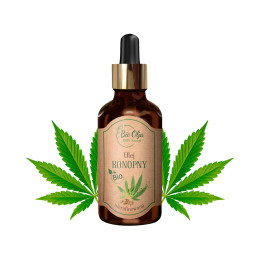 Olej konopny nierafinowany 50 ml BIO z pipetą – BioOlja