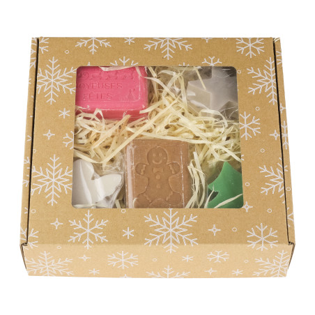 Zestaw mydeł świątecznych Foufour w pudełku z okienkiem