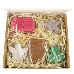 Zestaw mydeł świątecznych Foufour w pudełku z okienkiem
