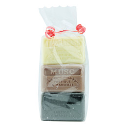 Zestaw mydeł marsylskich 3x125g Ylang Ylang Piżmo Opium