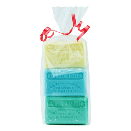 Zestaw mydeł marsylskich Ylang Ylang Kwiat Lotosu Wetiwer 3x125g