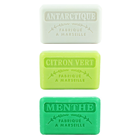 Zestaw mydeł marsylskich 3x125g Antarktyda Limonka Mięta