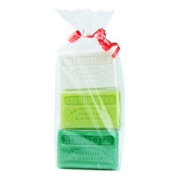 Zestaw mydeł marsylskich 3x125g Antarktyda Limonka Mięta
