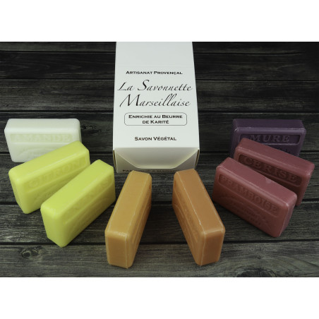 Zestaw mydeł marsylskich 8x125g w pudełku