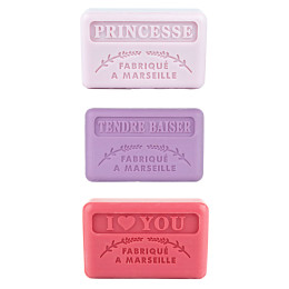 Zestaw mydeł marsylskich 3x125g Księżniczka Namiętny Pocałunek I Love You