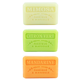 Zestaw mydeł marsylskich 3x125g Mimoza Limonka Mandarynka