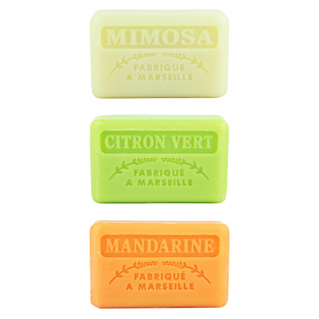 Zestaw mydeł marsylskich 3x125g Mimoza Limonka Mandarynka