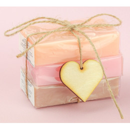 Zestaw mydeł marsylskich 3x100g Magnolia Kwiat Herbaty Róża Piwonia Migdał Miód