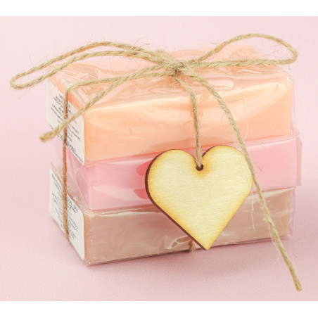 Zestaw mydeł marsylskich 3x100g Magnolia Kwiat Herbaty Róża Piwonia Migdał Miód