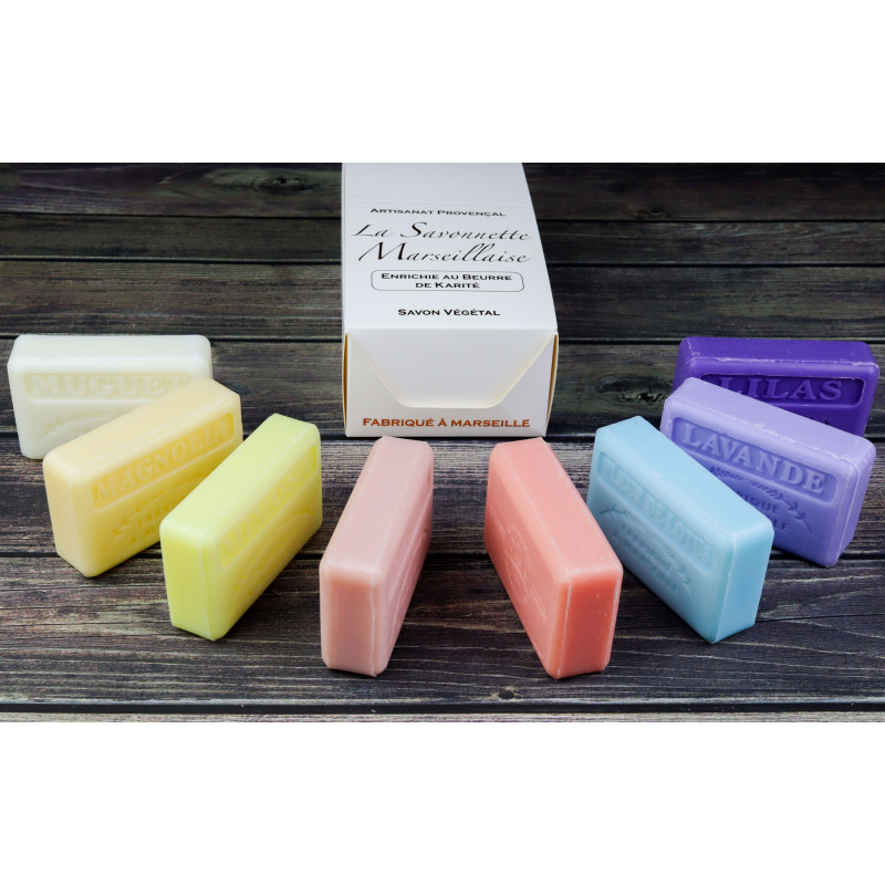 Zestaw mydeł marsylskich 8x125g w pudełku Zapachy Kwiatowe Zestaw mydeł marsylskich 8x125g w pudełku Zapachy Kwiatowe