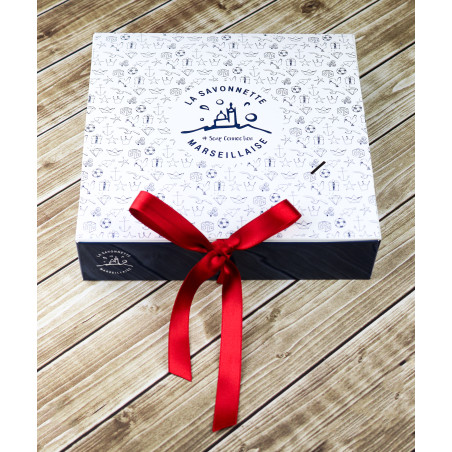 Zestaw mydeł marsylskich 6x125g w pudełku WALENTYNKI