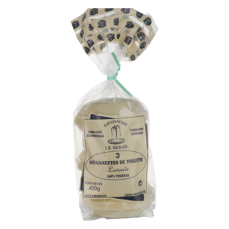 Mydło marsylskie Lawenda okrągłe 450g (3x150g) Le Serail