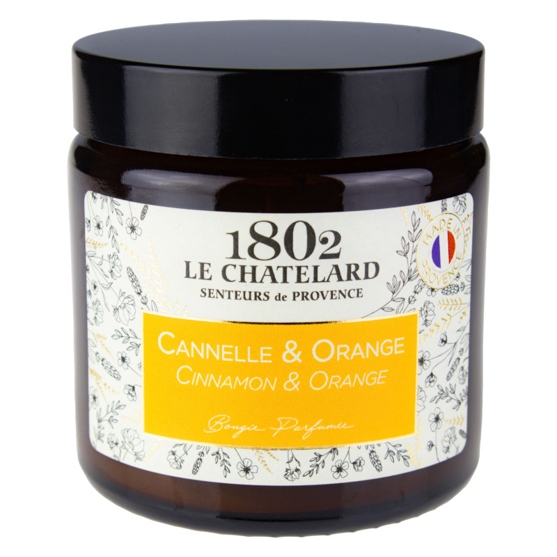 Sojowa świeca zapachowa Cynamon Pomarańcza Le Chatelard 1802 80g zapach Świąt Sojowa świeca zapachowa Cynamon Pomarańcza Le Chatelard 1802 80g zapach Świąt