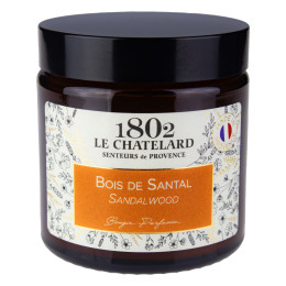 Sojowa świeca zapachowa Drzewo Sandałowe Le Chatelard 1802 80g zapach Świąt