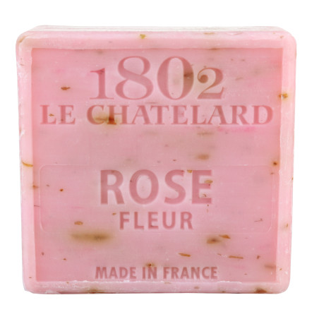 Mydło marsylskie Róża z Płatkami 100g Le Chatelard 1802